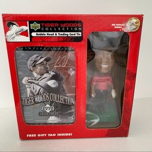 Upper Deck Tiger Woods (US Open) Bobble Head and Trading Card Tin